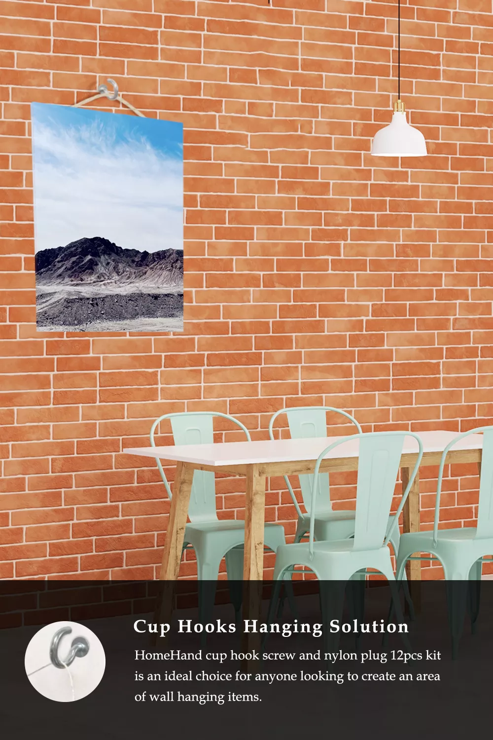 Brick Wall Hanging | Made Easy with HomeHand Screw-in Hook Anchoring Solution